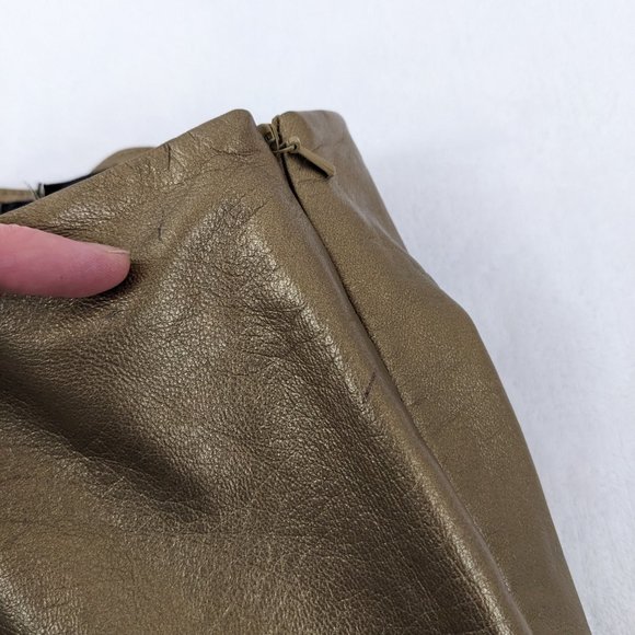 Champaign Gold 100% Lamb Leather Pants - Picture 8 of 13